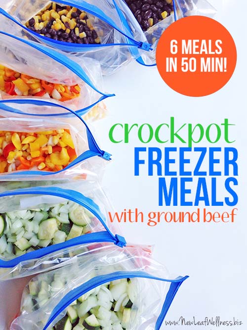 Six Ground Beef Crockpot Freezer Meals in 50 Minutes The Family Freezer