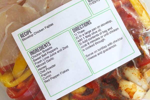 Make Ahead Freezer Chicken Fajitas