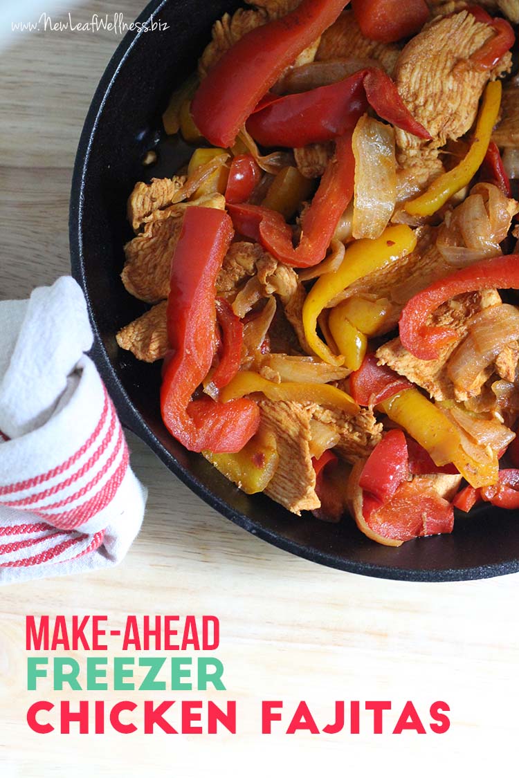 Make Ahead Freezer Chicken Fajitas