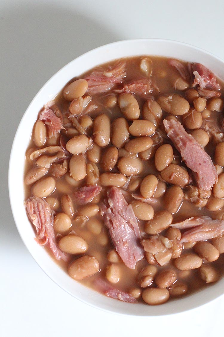 Crockpot Ham and Pinto Bean Soup | The Family Freezer