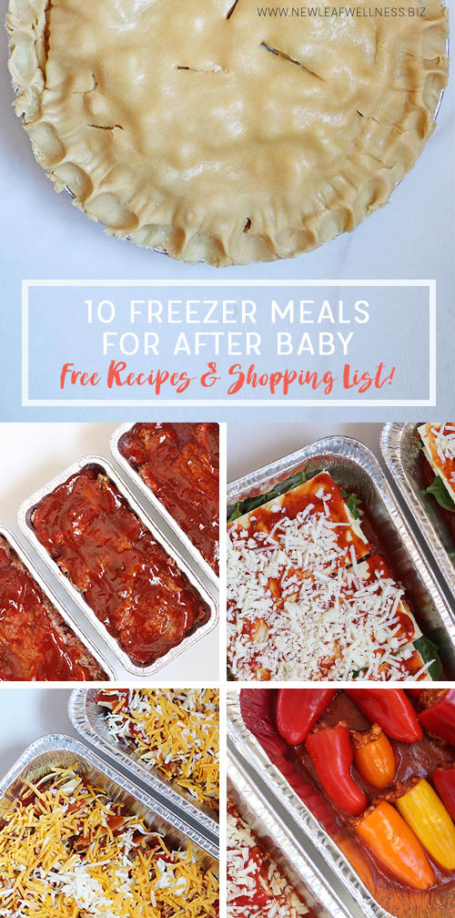 10 Freezer Meals for After Baby With Free Recipes and Shopping List!