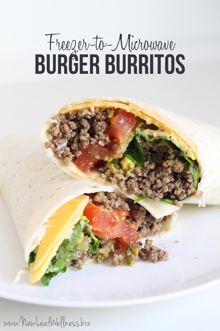 Freezer-to-Microwave Burger Burritos