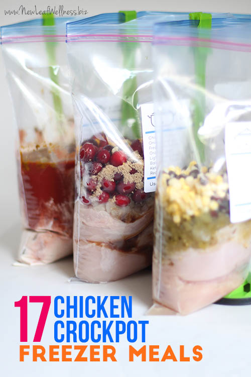 17 Chicken Crockpot Freezer Meals