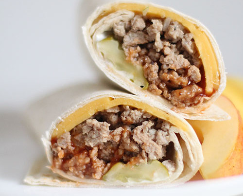 Freezer-Friendly Turkey Burger Burritos
