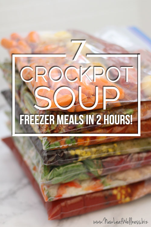 7 Crockpot Freezer Soups in Two Hours