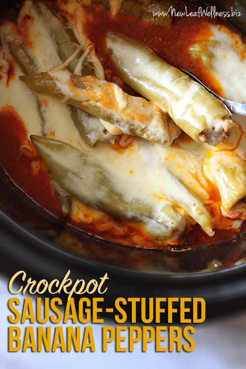 Crockpot Stuffed Banana Peppers Recipe | The Family Freezer