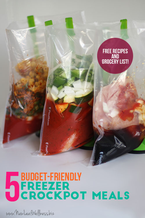 Five Budget Friendly Crockpot Freezer Meals