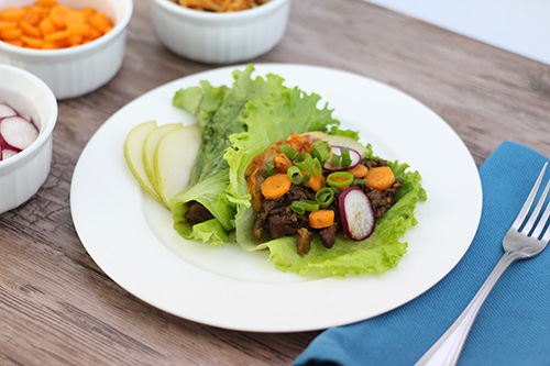 Crockpot Korean Beef Lettuce Wraps