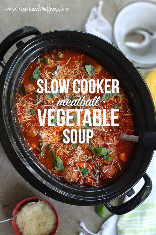 Slow Cooker Meatball Vegetable Soup