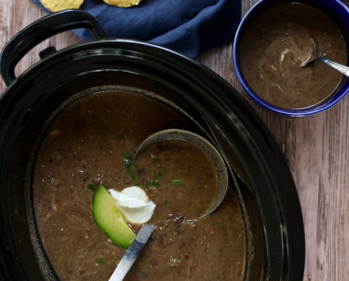 Crockpot Vegetarian Black Bean Soup (Panera Copycat)