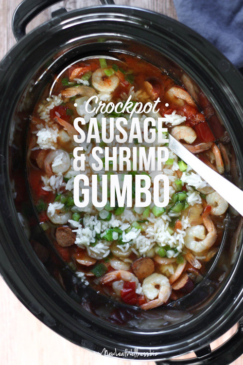 Slow Cooker Shrimp and Sausage Gumbo Recipe