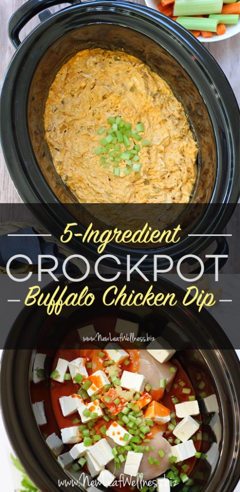 5-Ingredient Crockpot Buffalo Chicken Dip | The Family Freezer