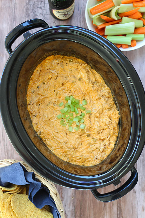 Crock Pot Buffalo Chicken Dip (5 ingredients)