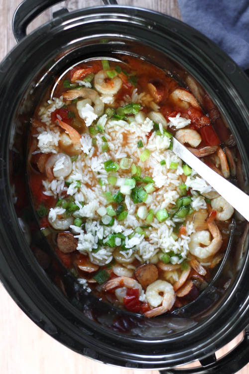 Crockpot Sausage and Shrimp Gumbo