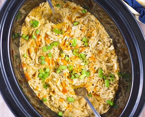 Crockpot Shredded Buffalo Chicken