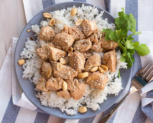 Crockpot or Skillet Peanut Lime Chicken