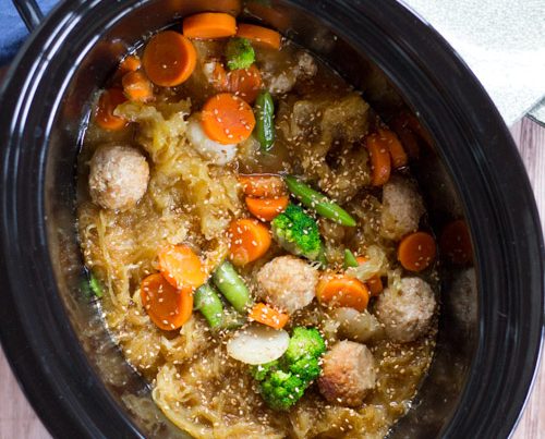 Crockpot Spaghetti Squash "Lo Mein"