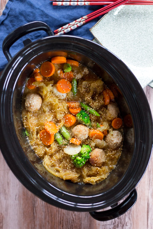 Crockpot Spaghetti Squash "Lo Mein"