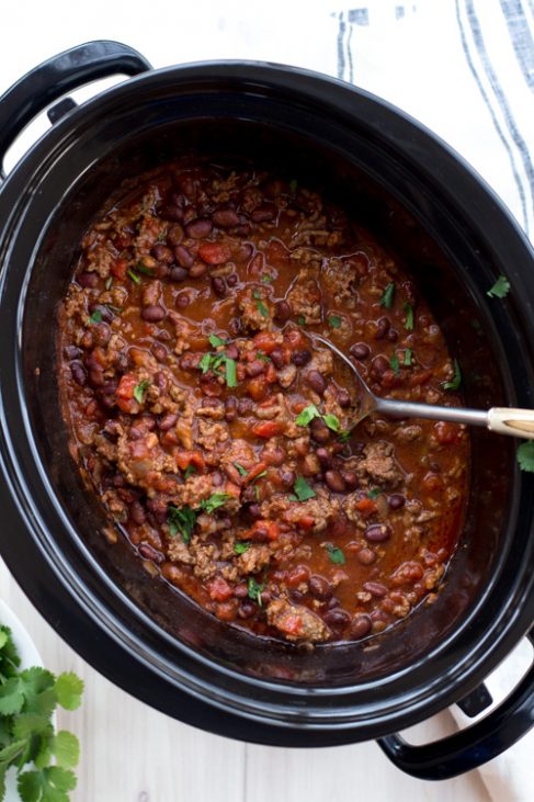 Slow Cooker Beef, Lime & Cilantro Chili | The Family Freezer