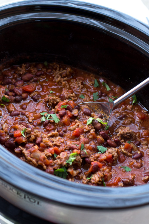 Slow Cooker Beef, Lime & Cilantro Chili | The Family Freezer