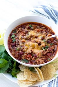 Slow Cooker Beef, Lime & Cilantro Chili | The Family Freezer