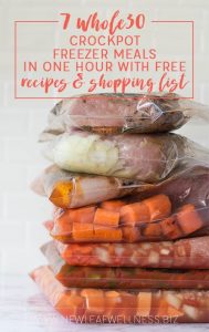 7 Whole30 Crockpot Freezer Meals in 1 Hour with Free Recipes and ...