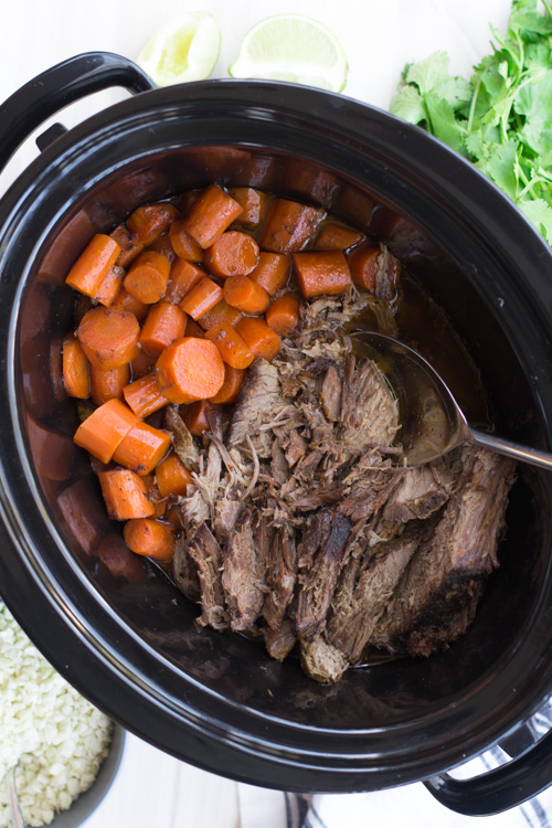 Enjoy roast & carrots w/ this 7-Qt. Crock-Pot slow cooker at just