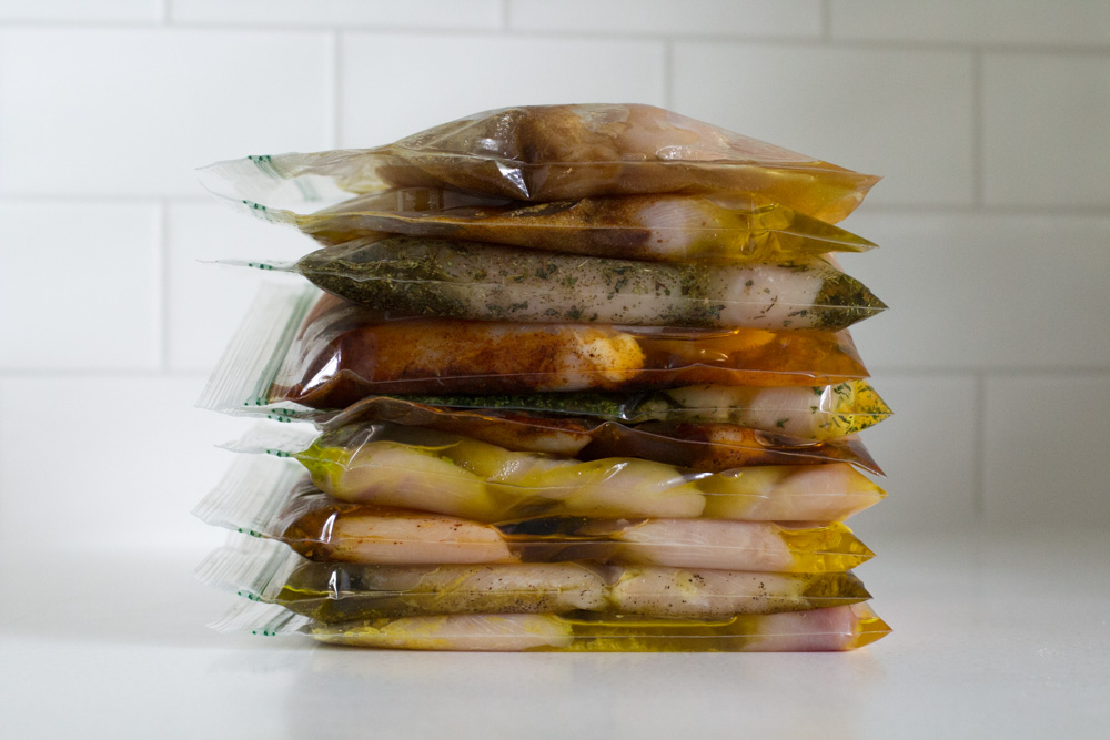 10 Marinated Chicken Freezer Packs for the Grill in 25 Minutes