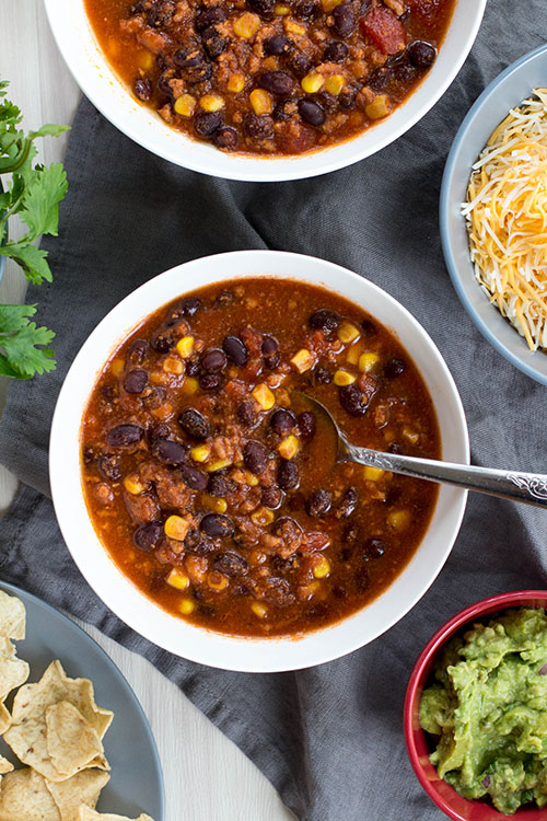 Slow Cooker Turkey Chili - Dinner at the Zoo