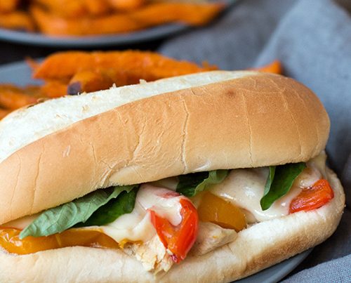 Crockpot Chicken Philly Cheesesteak