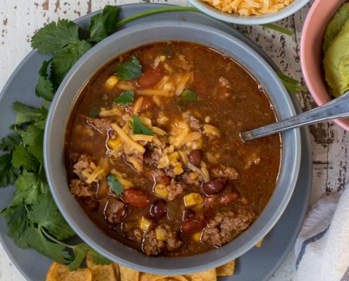 Simple Crockpot Taco Soup Recipe