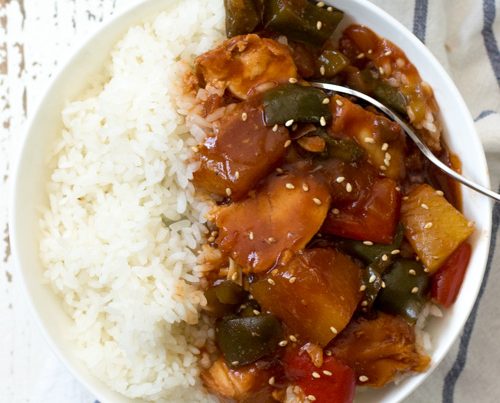 Simple Crockpot Sweet and Sour BBQ Chicken