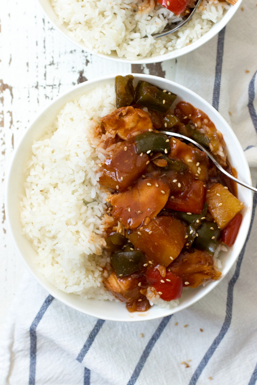 Simple Crockpot Sweet and Sour BBQ Chicken