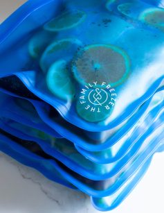 Limited-Edition Blue Reusable Gallon Freezer Bags [6 Pack]