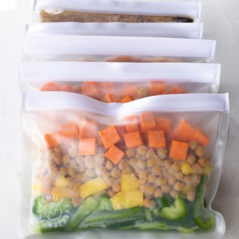 Reusable Quart Freezer Bags [6 Pack]