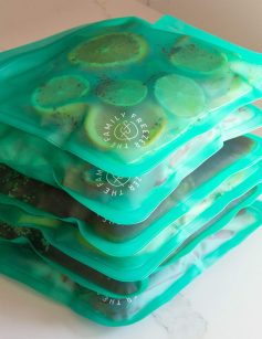 Limited-Edition Teal Reusable Gallon Freezer Bags [6 Pack]